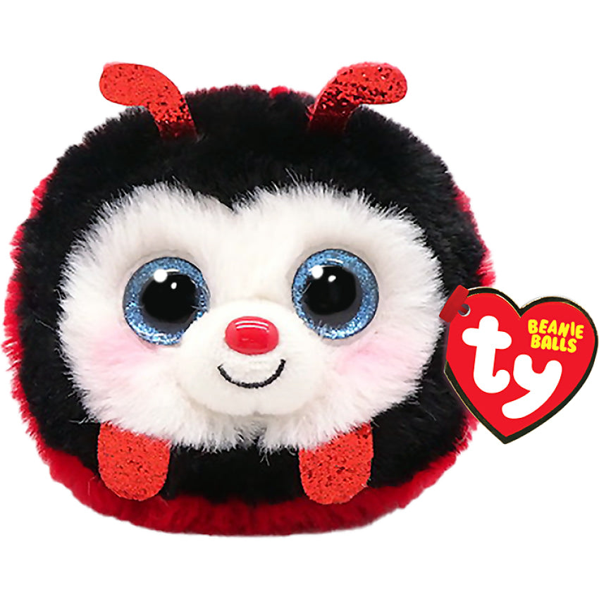 Ty - Beanie Boos - Balls - Izzy Red Ladybug - Puffies