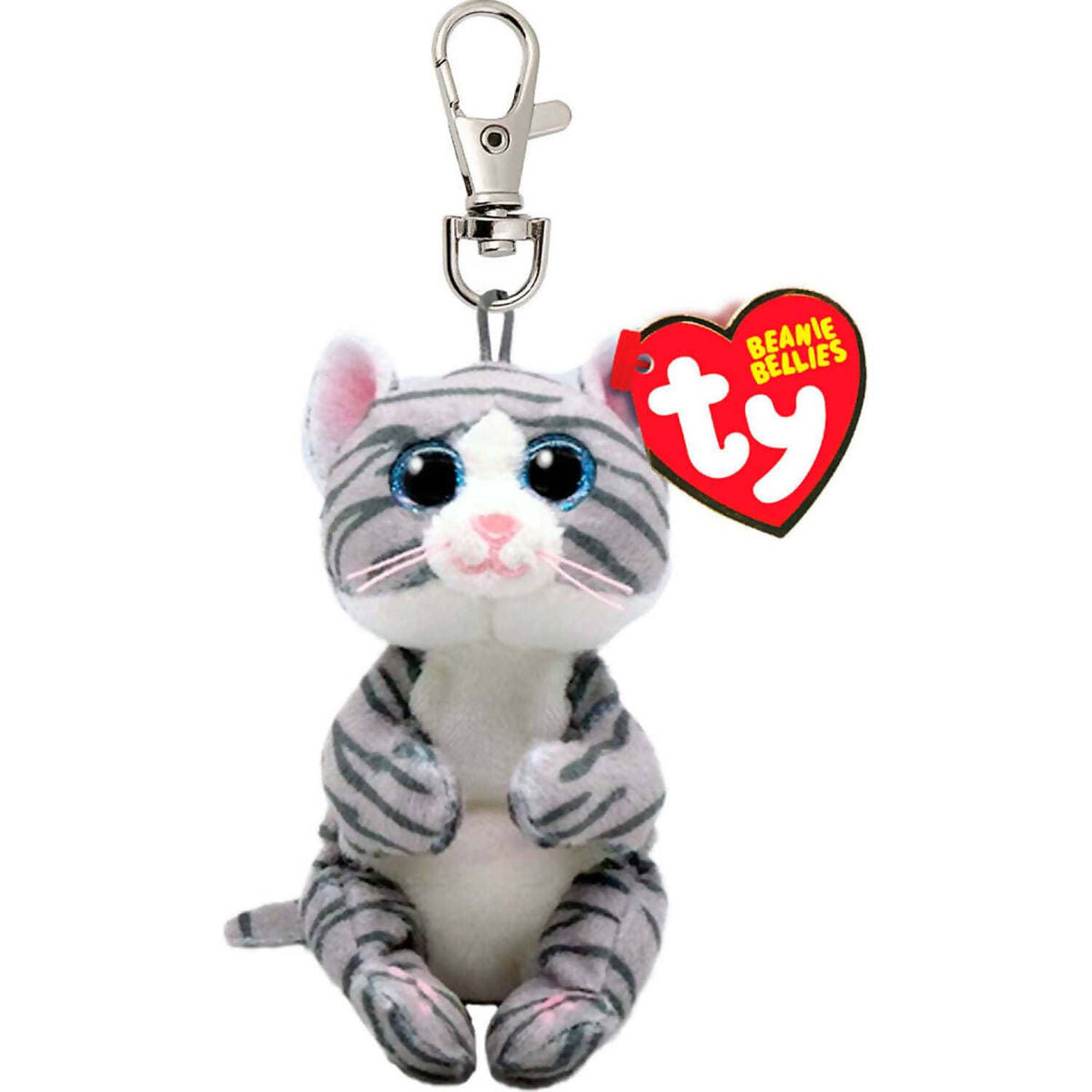 Ty - Beanie Bellies Clip - Mitzi Grey Tabby Cat