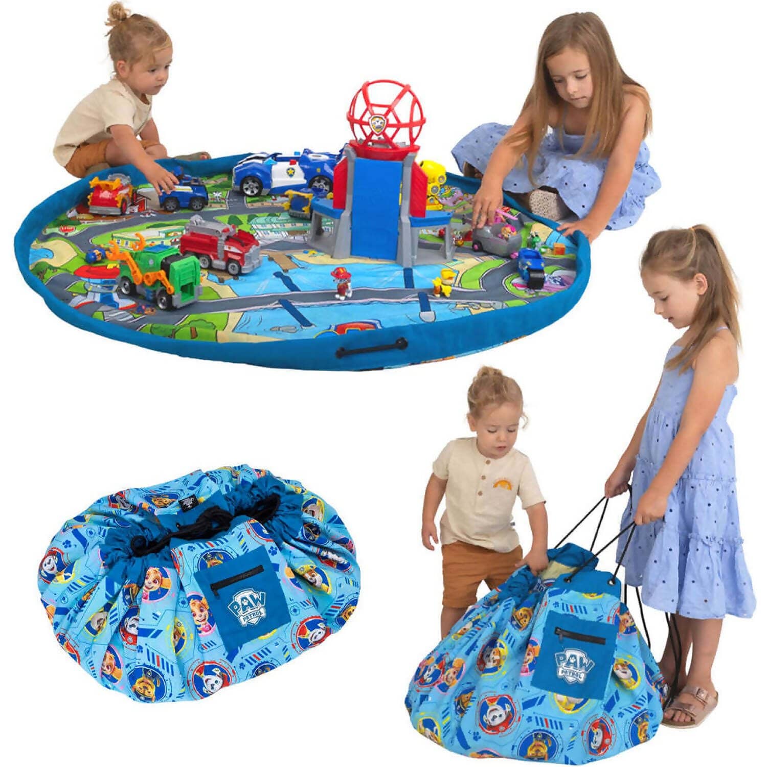 Paw Patrol - Play Pouch Toy Storage Bag & Mat