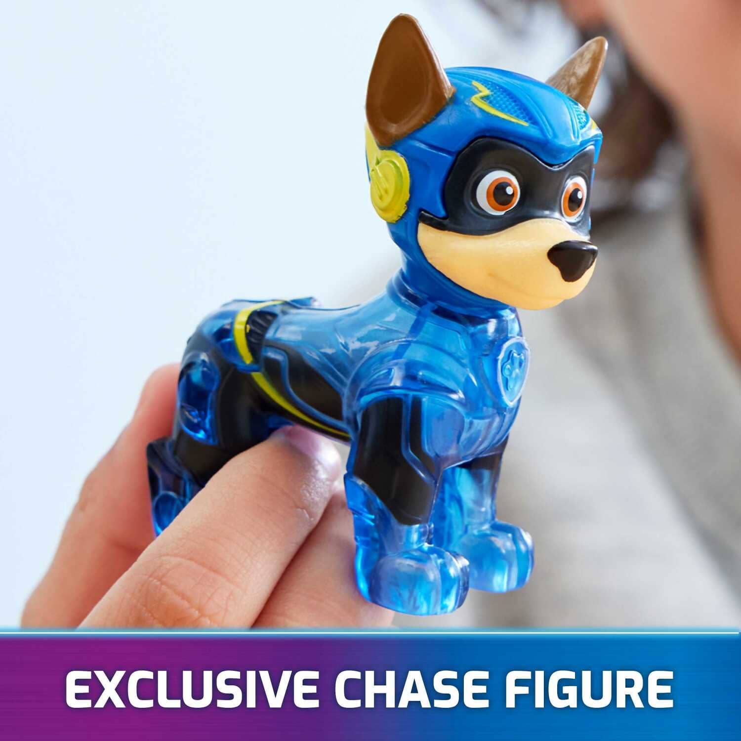 Paw Patrol - The Mighty Movie Chase s Mighty Transforming Cruiser with Action Figure Lights And Sounds - Spin Master