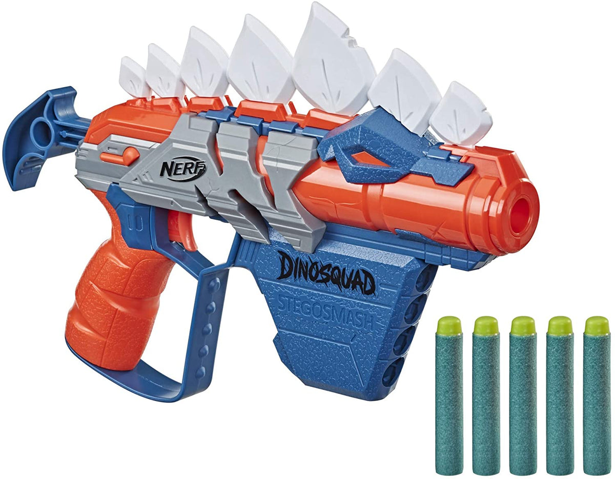 Nerf - Dinosquad Stegosmash Dart Blaster Dinosaur Design Stegosaurus Spikes Hasbro