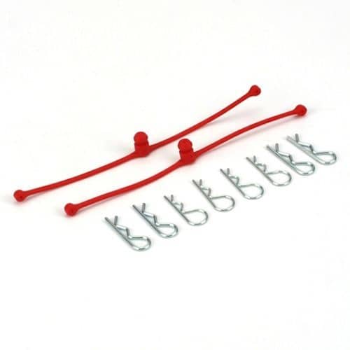 DUBRO - BODY KLIP RETAINERS RED 2PCE 2248