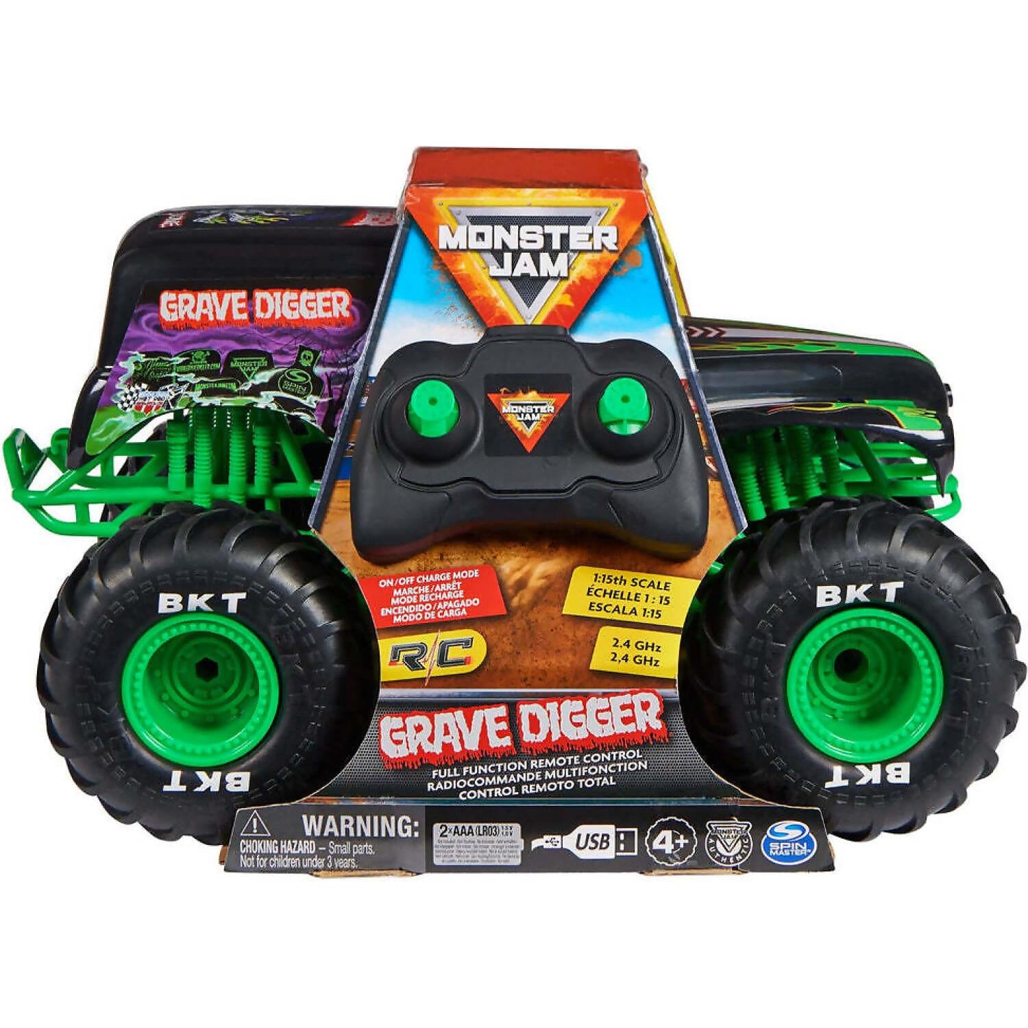Monster Jam - Rc 1:15 Scale Grave Digger Refresh