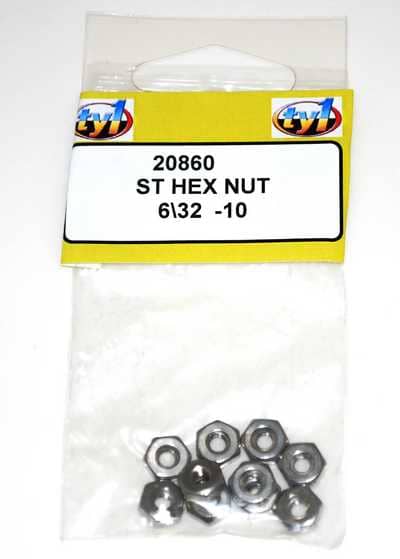 TY1 - ST HEX NUT 6/32 - 10