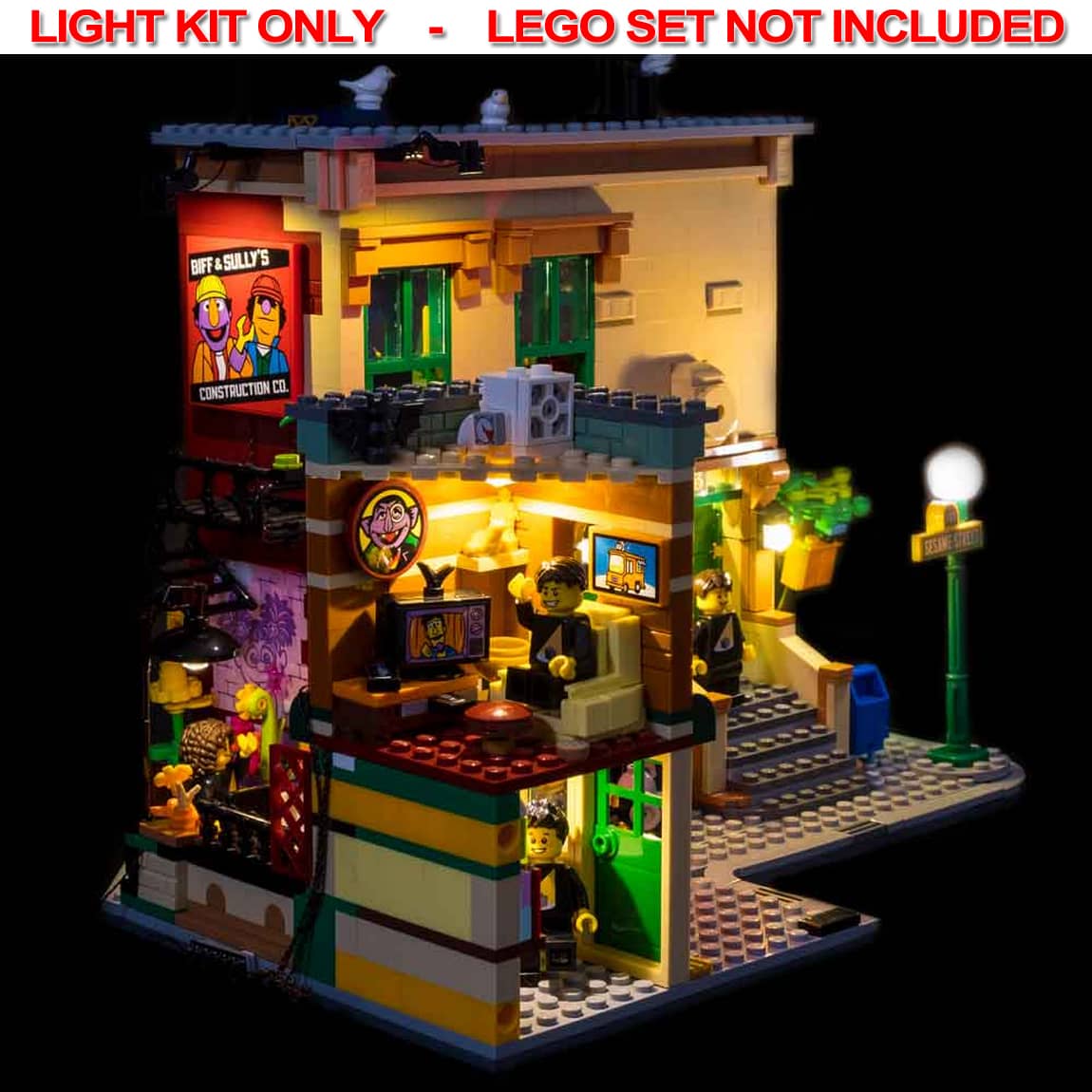 Light My Bricks - LIGHT KIT for LEGO® 123 Sesame Street 21324
