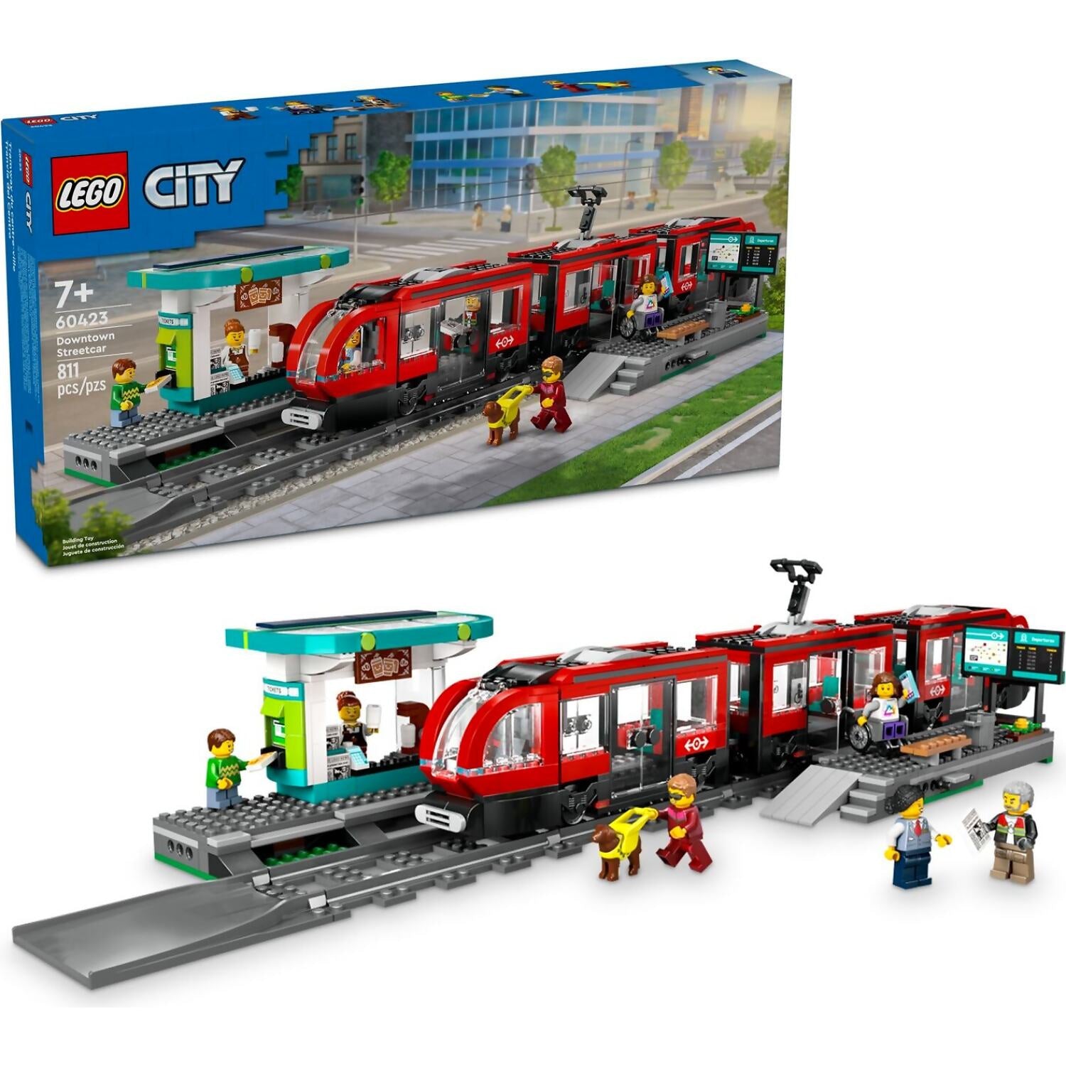 LEGO® 60423 Downtown Streetcar and Station - City