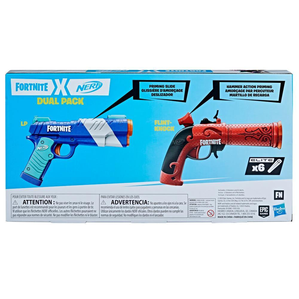 Nerf - Fortnite Dual Pack Includes 2 Fortnite Blasters And 6 Nerf Elite Darts