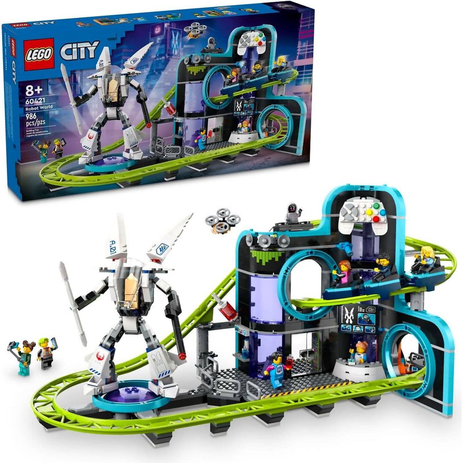 LEGO® 60421 Robot World Roller-Coaster Park - City