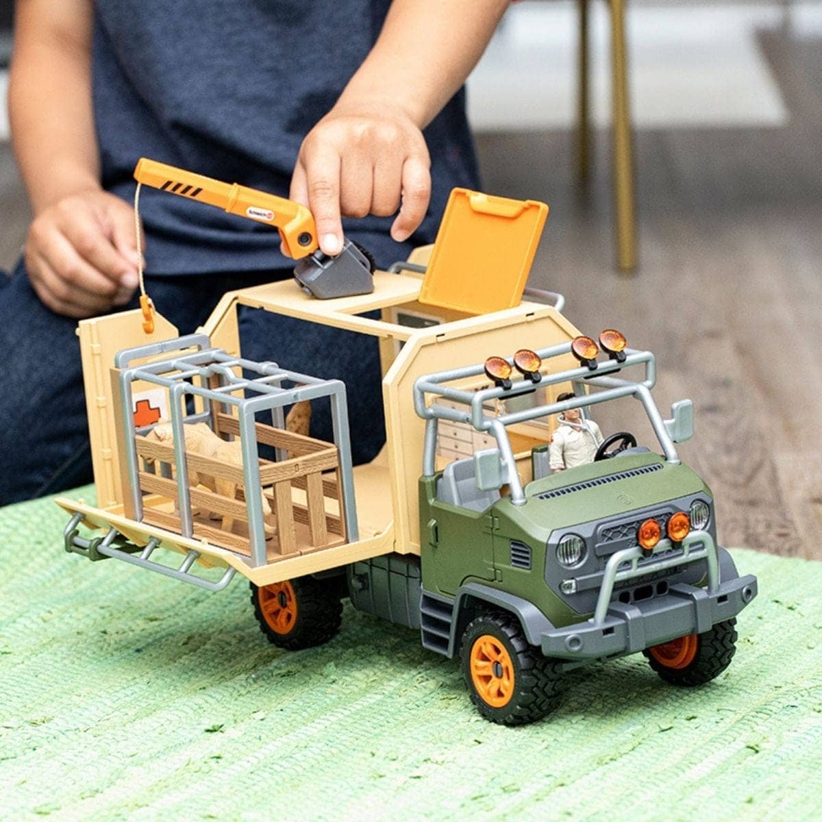 Schleich - Animal Rescue Large Truck Wildlife Animal Figurine Playset Animal Playset