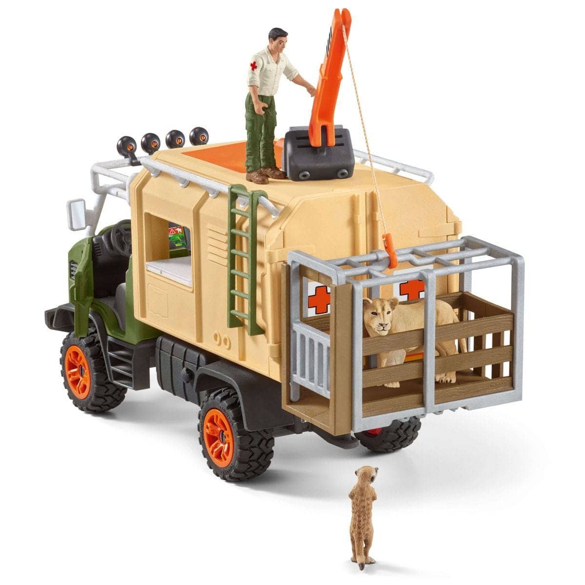 Schleich - Animal Rescue Large Truck Wildlife Animal Figurine Playset Animal Playset