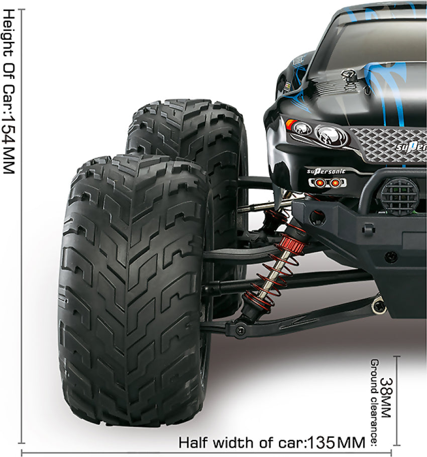 TORNADO RC 1:12 RADIO CONTROL MONSTER TRUCK RTR V2 RED