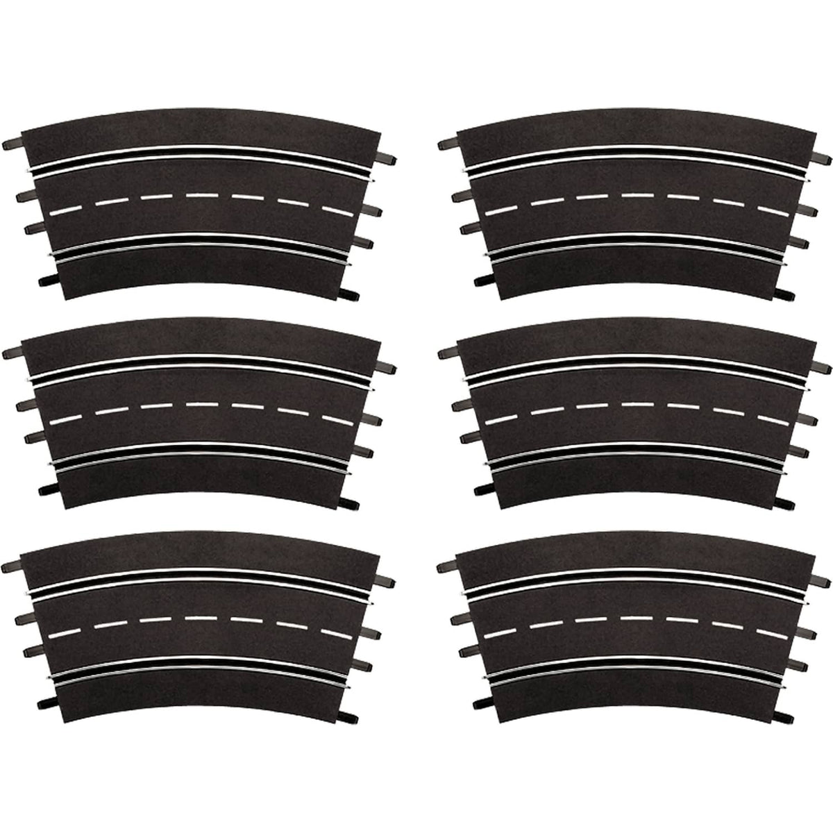 CARRERA - DIGITAL 1:32 ACCESSORIES - CURVE TRACK 3/30 6 X TRACK SECTIONS CORNER SET 30 DEGREES EACH - SLOT CAR TRACK ACCESSORIES ALSO SUITS 1:24 & EVOLUTION