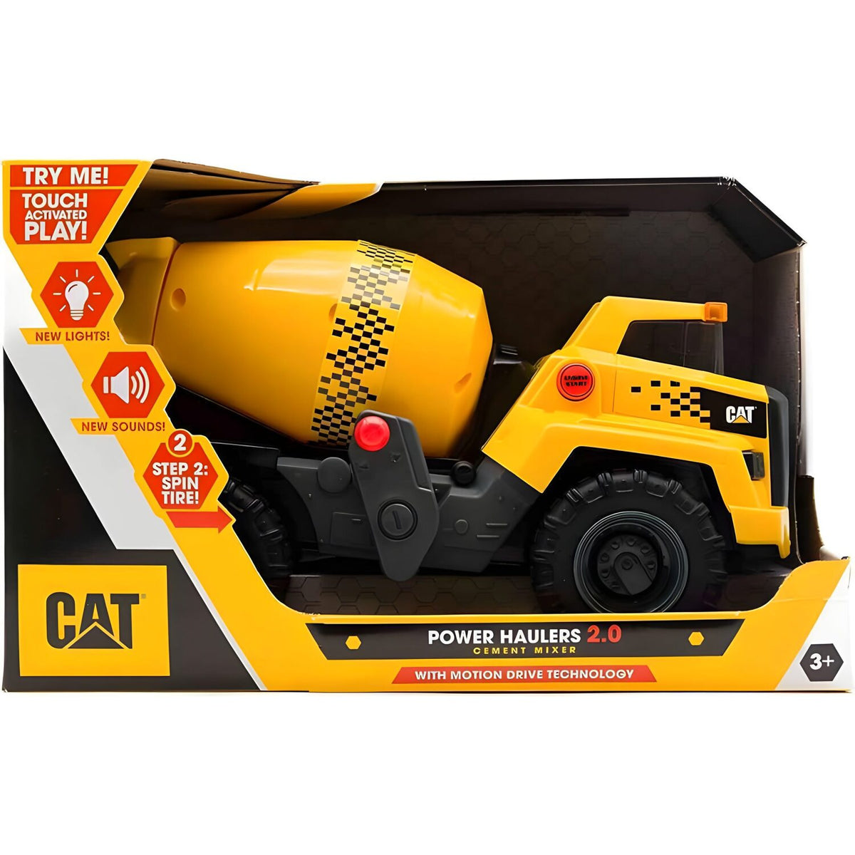 CAT® - Power Haulers 2.0 Cement Mixer 12-inch With Motion Drive Technology Lights & Sounds