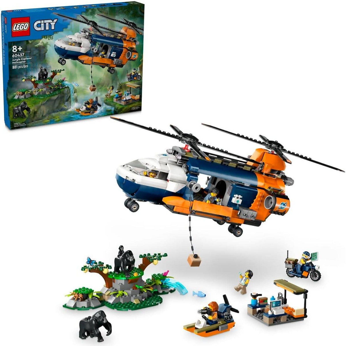 LEGO® 60437 Jungle Explorer Helicopter at Base Camp - City