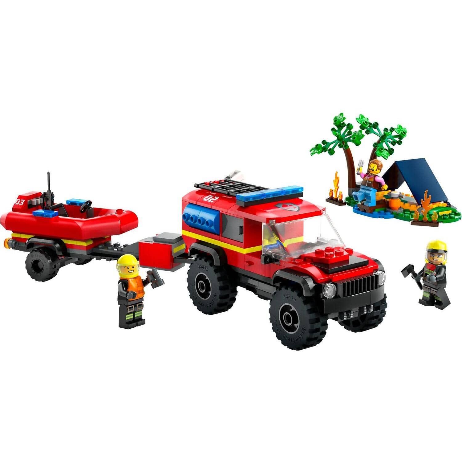 LEGO® 60412 4x4 Fire Truck with Rescue Boat - City