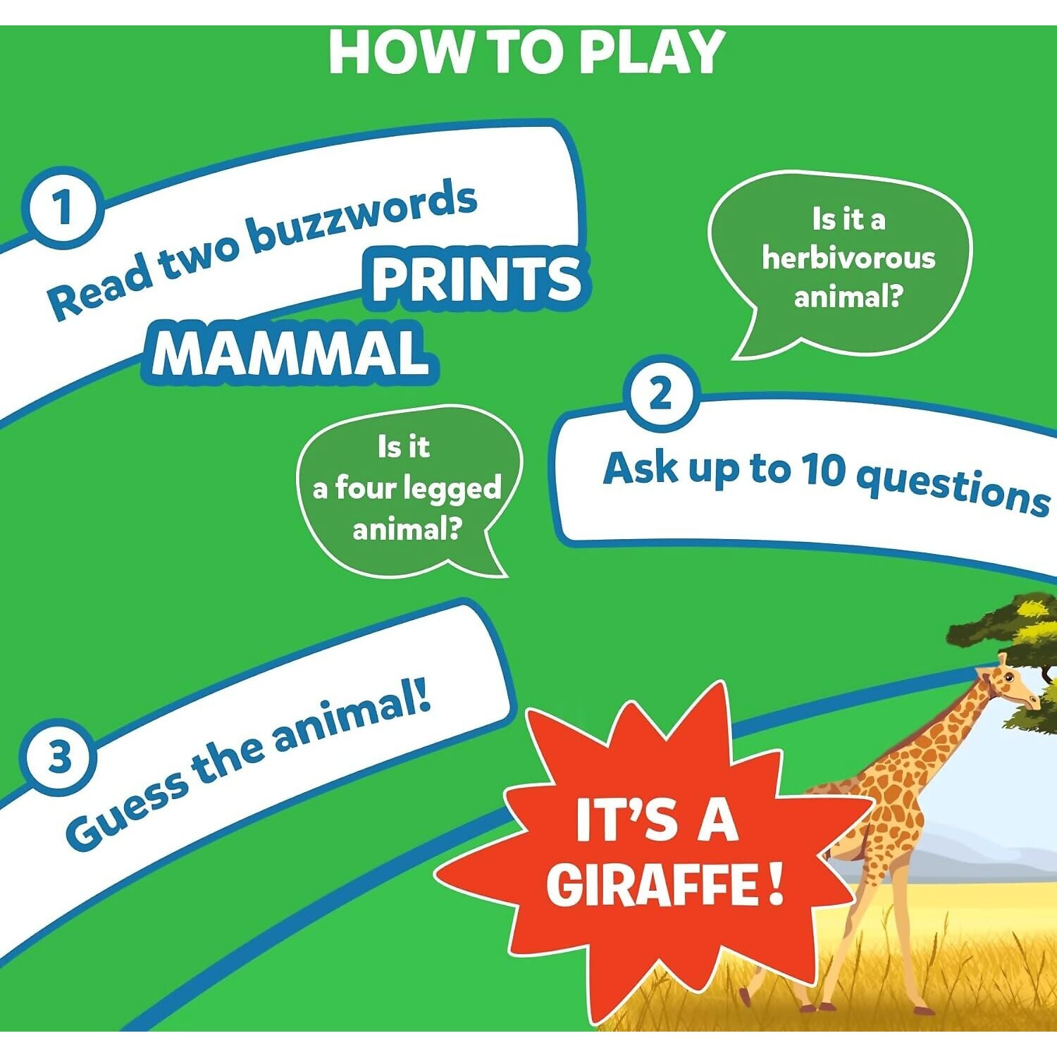 Skillmatics - Guess In 10 Animal Kingdom Card Game