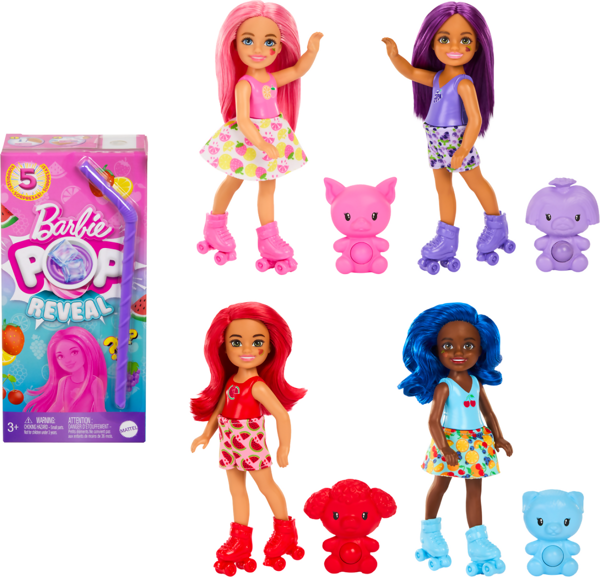 Barbie - Pop Reveal Fruit Series Chelsea Doll With Scent & Color Change ( Each Doll Sold Separately ) - Mattel