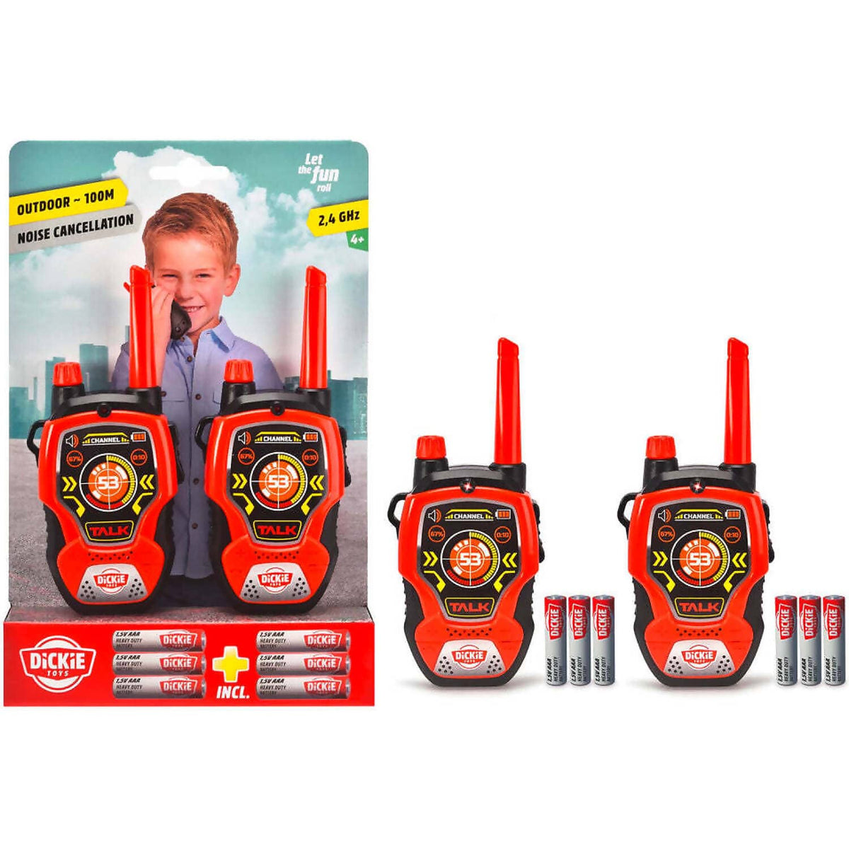 Dickie Toys - Kids Red Two-Way Adventure Radio Playset