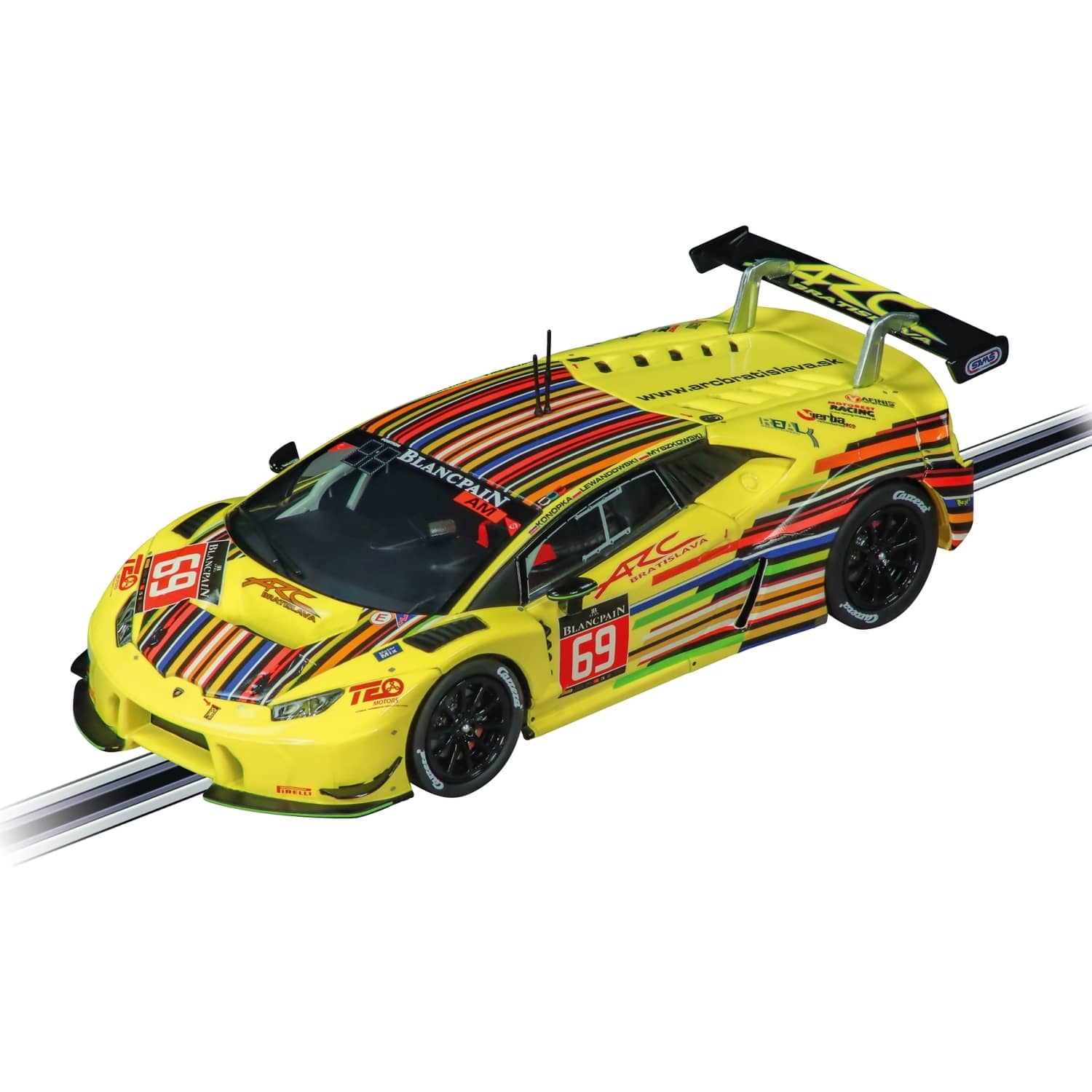 CARRERA - EVOLUTION 1:32 - LAMBORGHINI HURACAN GT3 ARC BRATISLAVA NO.69 24H SPA 2016 - SLOT CAR ALSO SUITS SCALEXTRIC