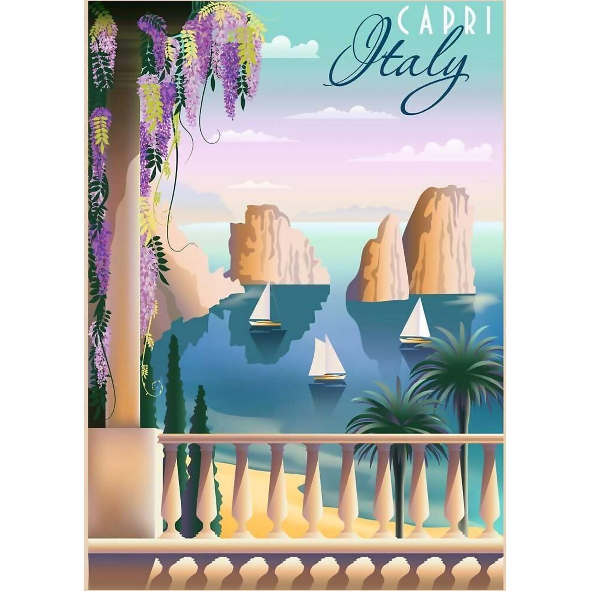 Ravensburger - Postcard From Capri Italy Jigsaw Puzzle 1000 Pieces