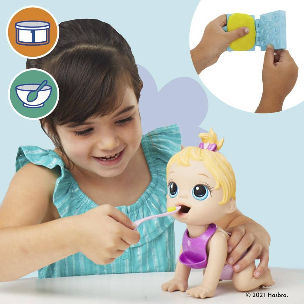 Baby Alive - Lil Snacks Doll Eats And Poops 8-inch Baby Doll With Snack Mold Toy For Kids Ages 3 And Up Blonde Hair Hasbro