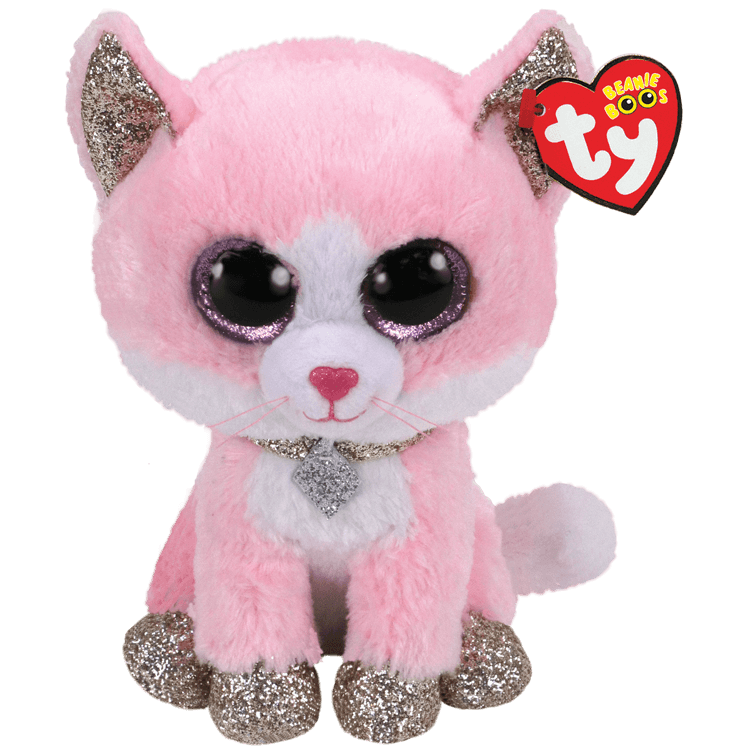 Ty - Beanie Boos - Fiona - Pink Cat 23cm Medium