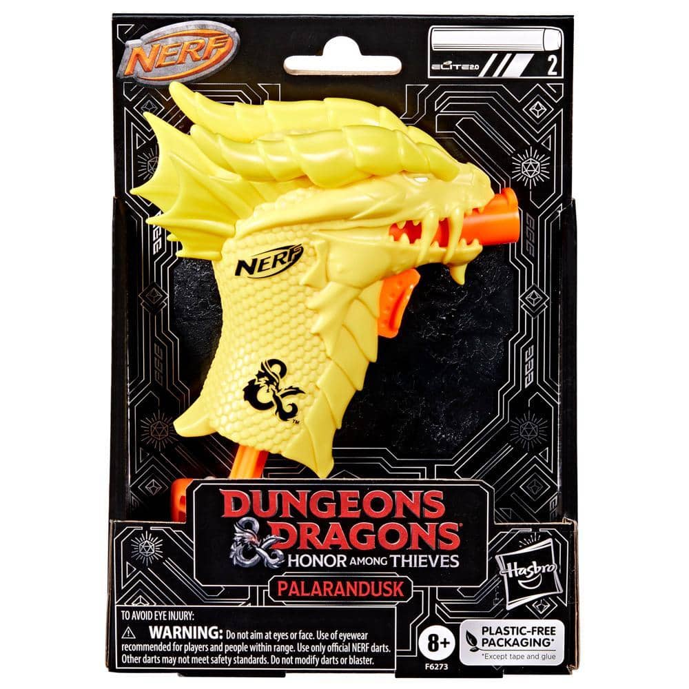 Nerf - Microshots Dungeons & Dragons Palarandusk Blaster And 2 Nerf Elite 2.0 Darts