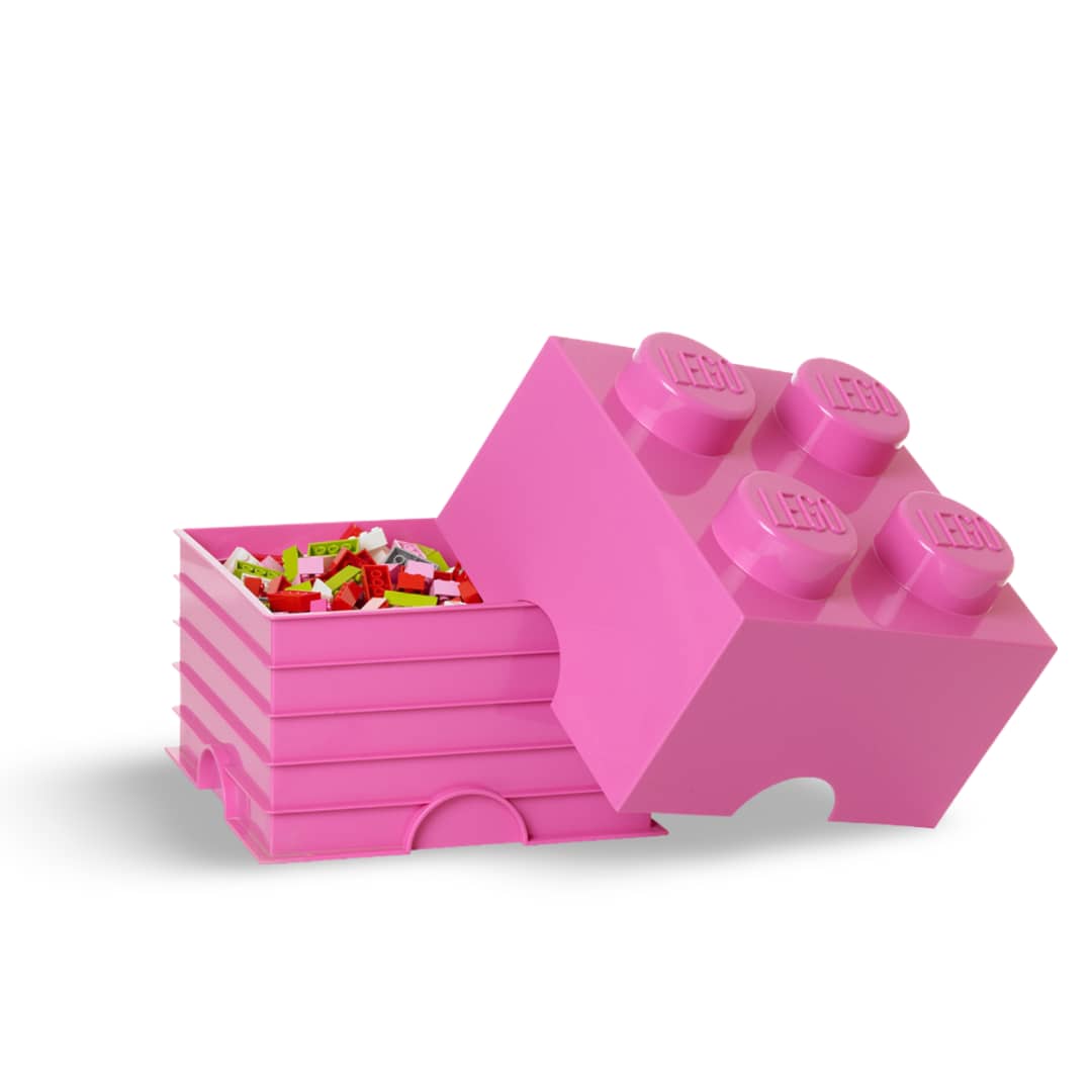 LEGO® Storage Brick 4 Bright Pink - Room Copenhagen