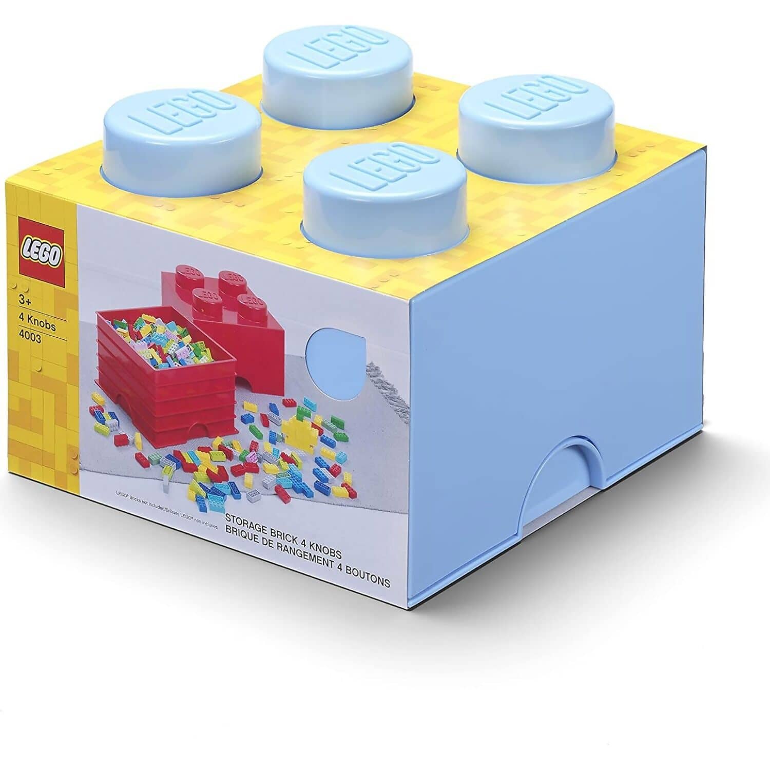 LEGO® Storage Brick 4 Studs Light Royal Blue - Room Copenhagen