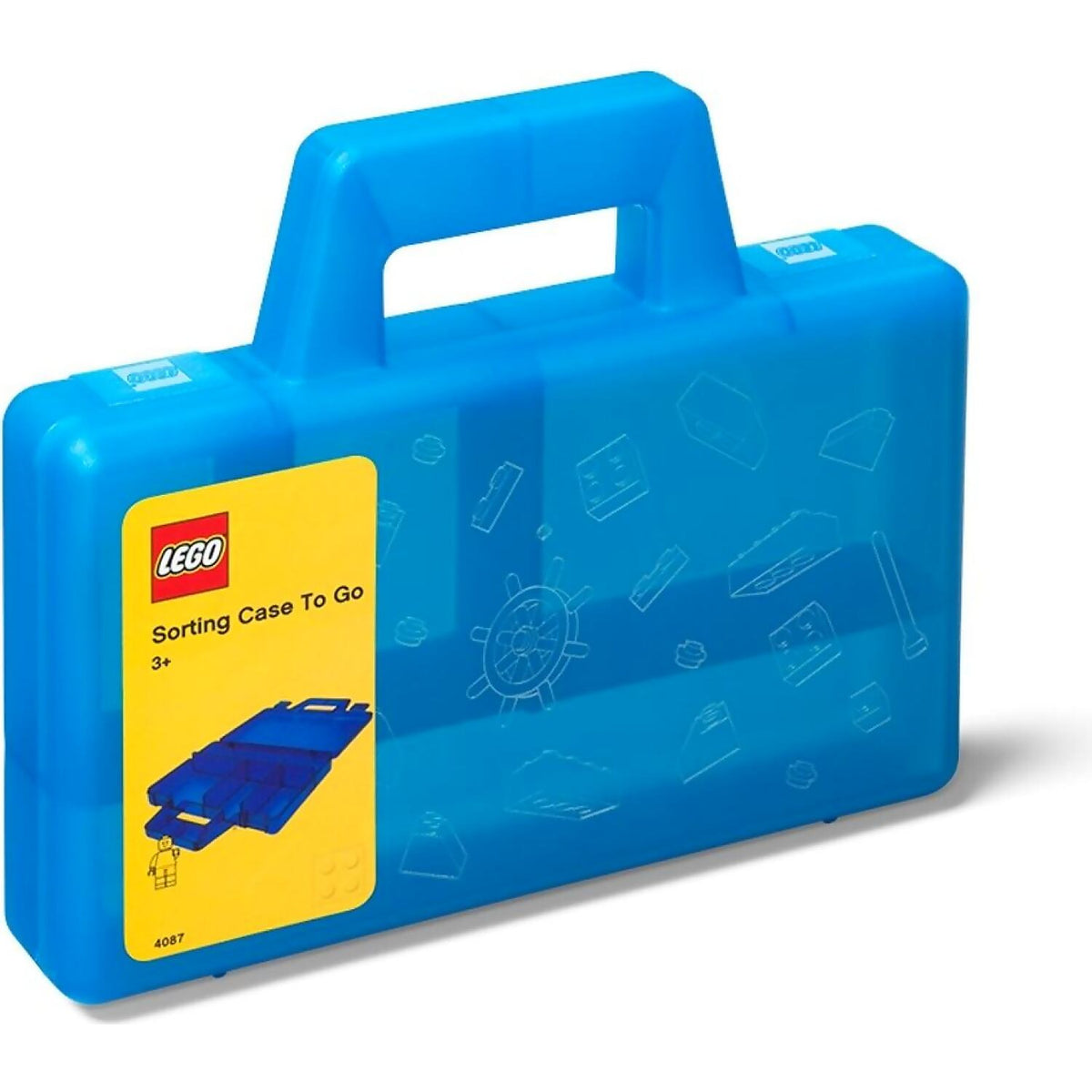 LEGO® Transparent Blue Sorting Case To Go - Room Copenhagen