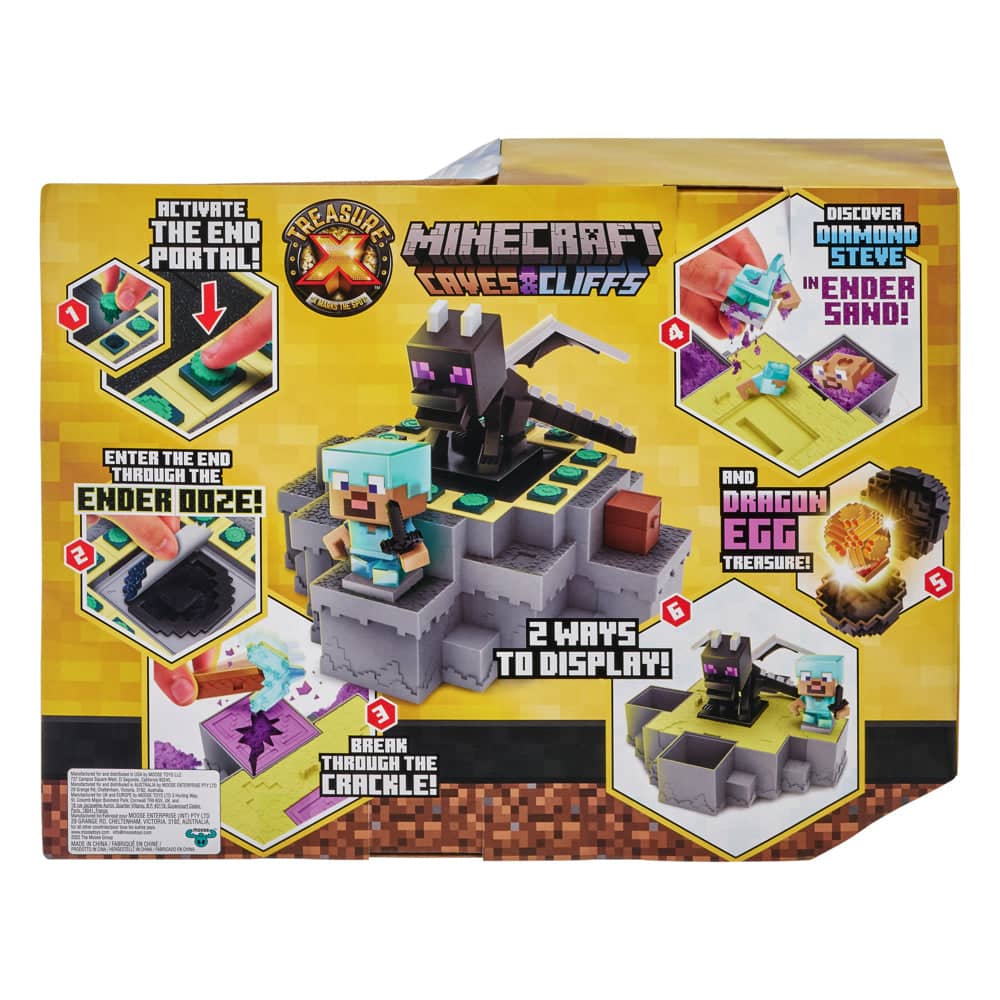 Treasure X - Minecraft Caves & Cliffs Ender Dragon Mine & Craft Character & Ender Dragon