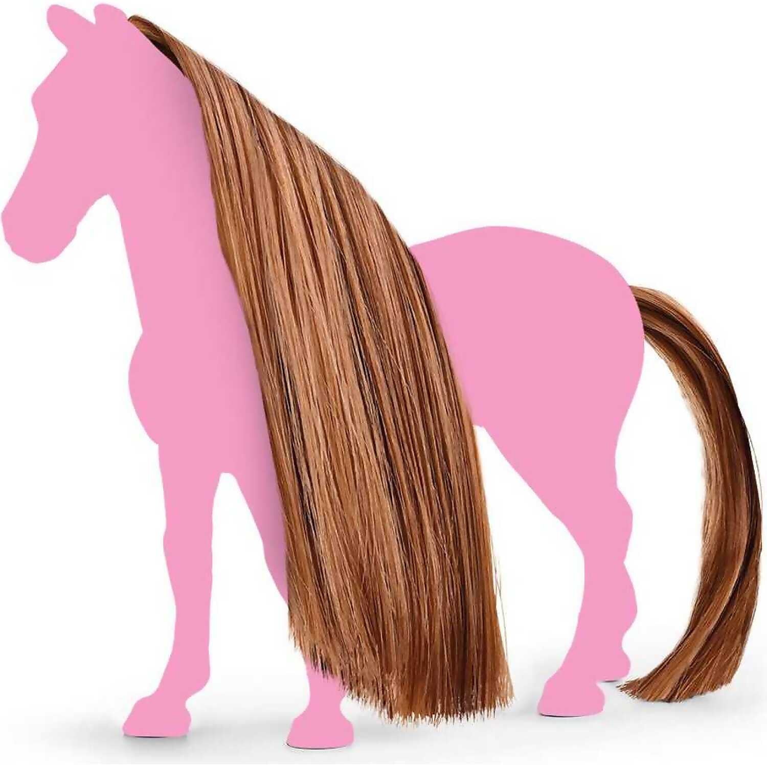 Schleich - Tail & Mane Hair Beauty Chocolate Horse Club Animal Figurine Accessory