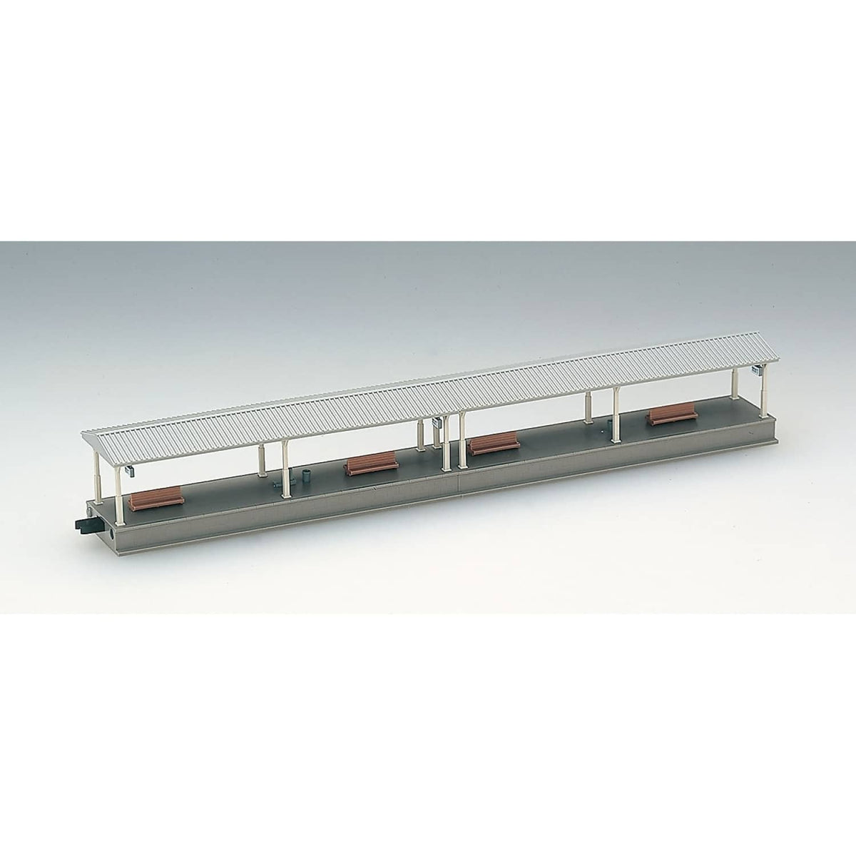 TOMIX - LOW LEVEL ISLAND PLATFORM EXTENSION WITH SHELTER N SCALE - MODEL RAILWAY ACCESSORY