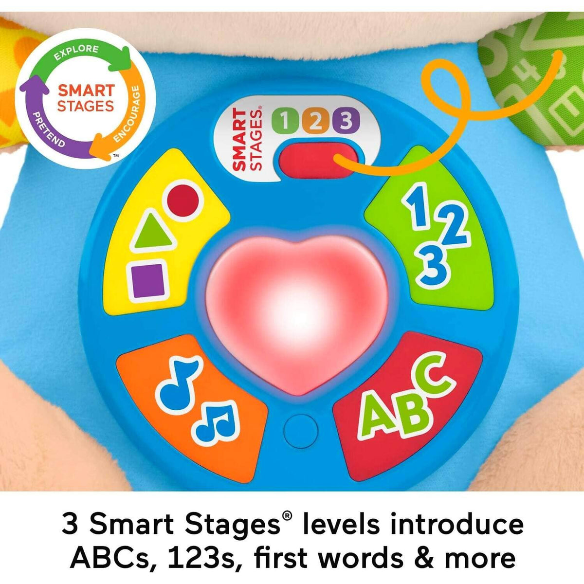 Fisher-Price - Laugh & Learn Smart Stages Puppy Plush Musical Learning Toy For Baby & Toddler