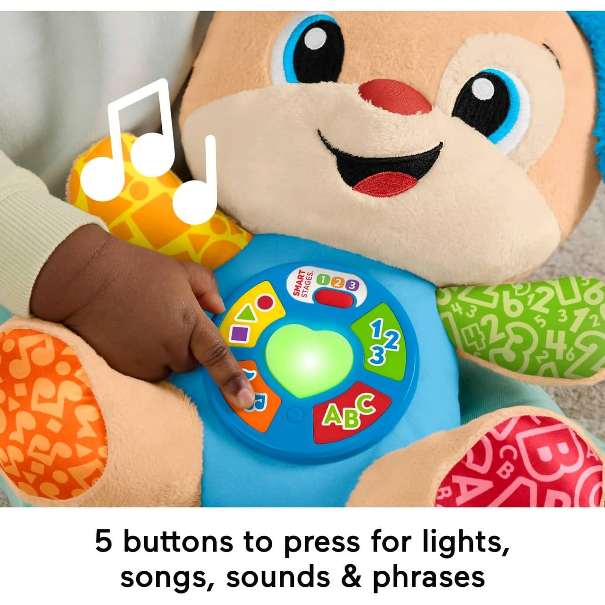 Fisher-Price - Laugh & Learn Smart Stages Puppy Plush Musical Learning Toy For Baby & Toddler