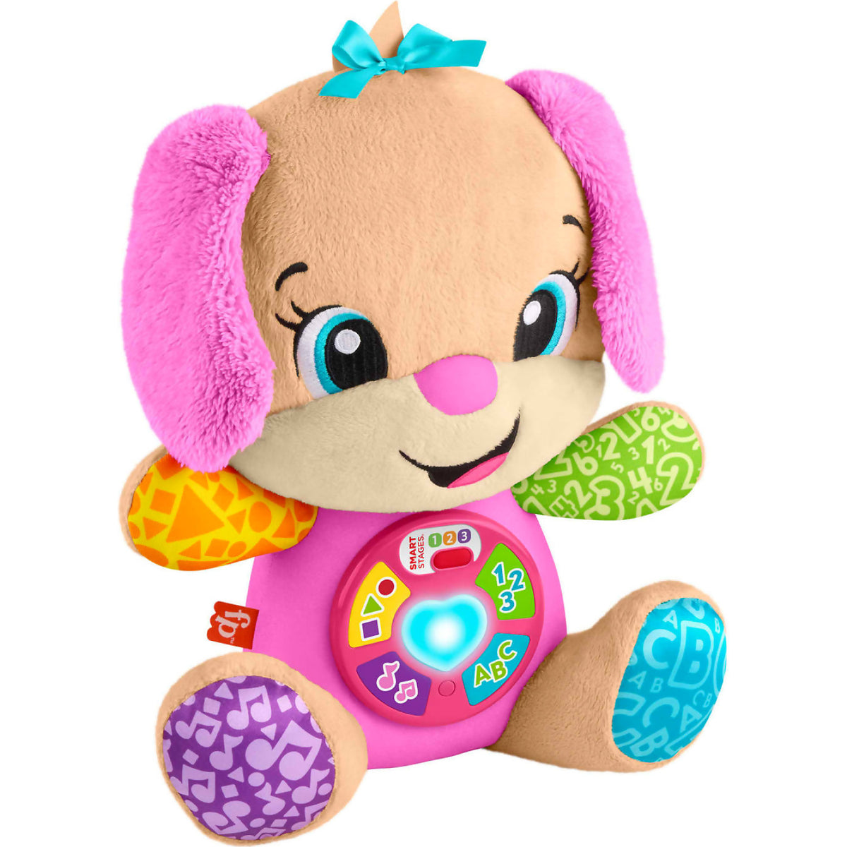 Fisher-Price - Laugh & Learn Smart Stages Sis Pink Plush Musical Learning Toy For Baby & Toddler