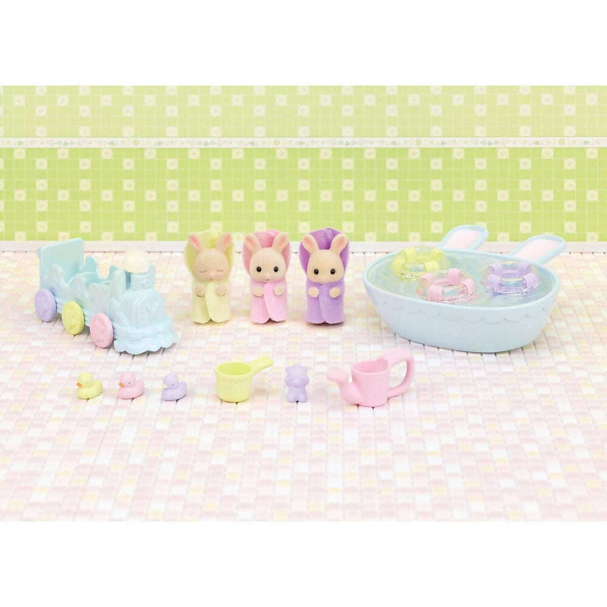 Sylvanian Families - Triplets Baby Bathtime Animal Doll Playset