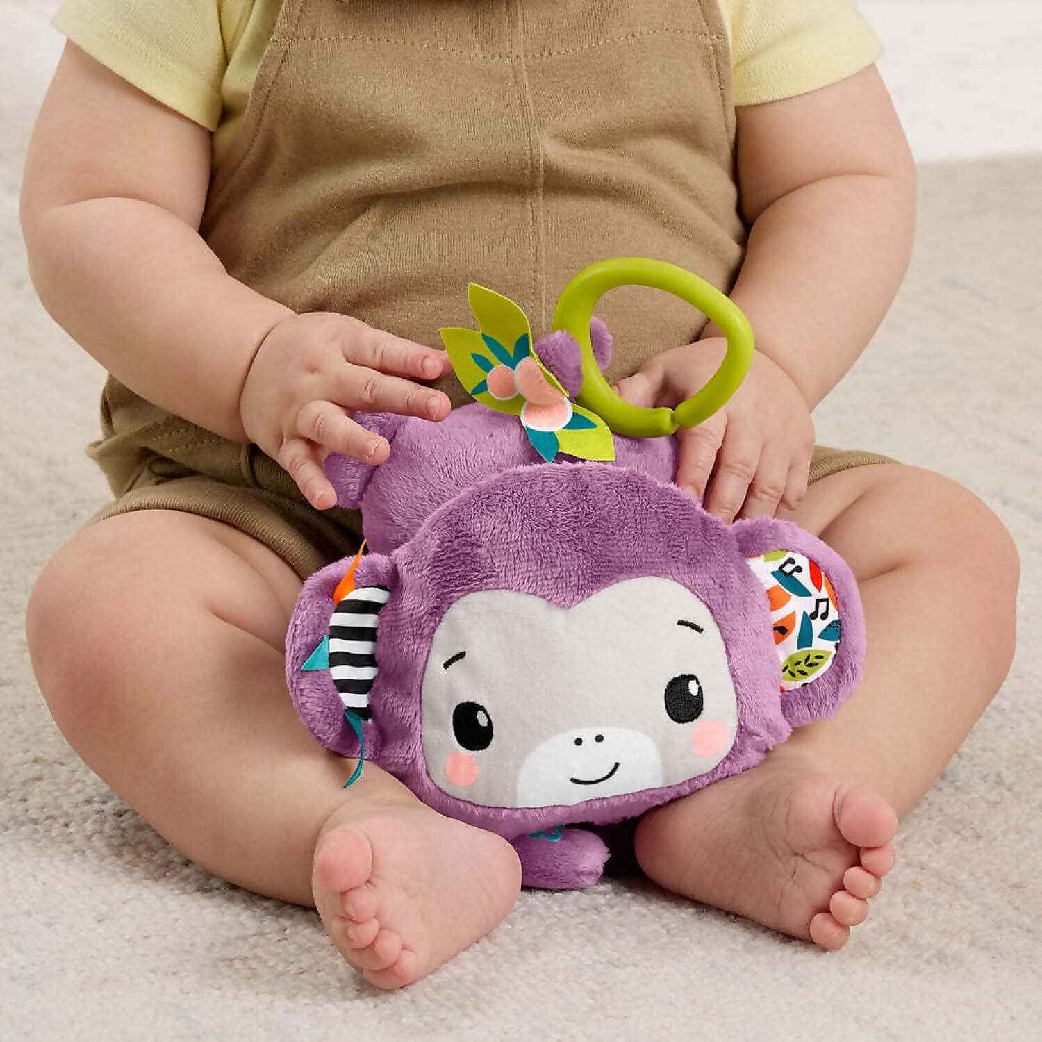 Fisher-Price - Sing & Go Purple Monkey Stroller Toy - Mattel
