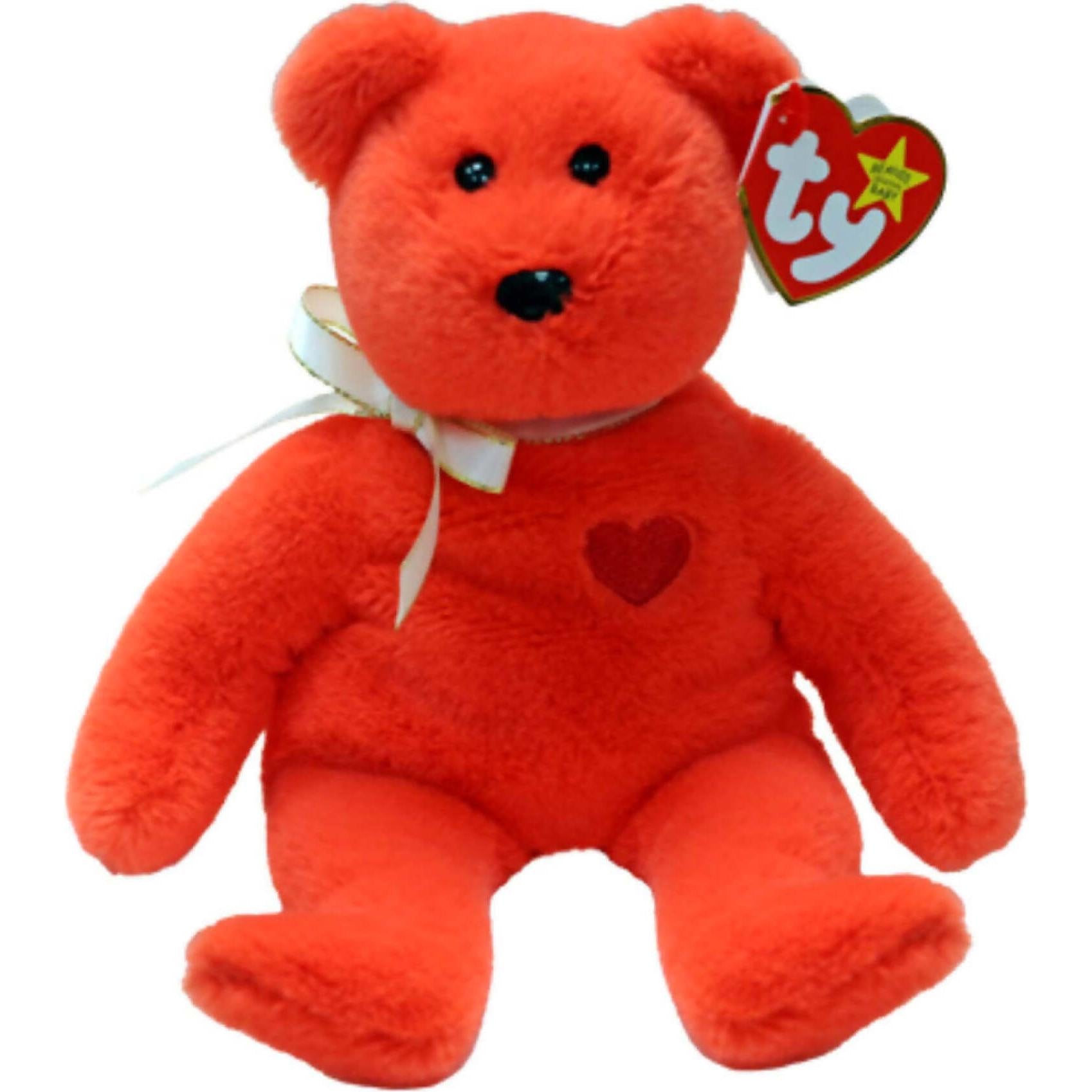 Ty - Beanie Bellies - Valentino 2 Bear With Heart Small 20cm