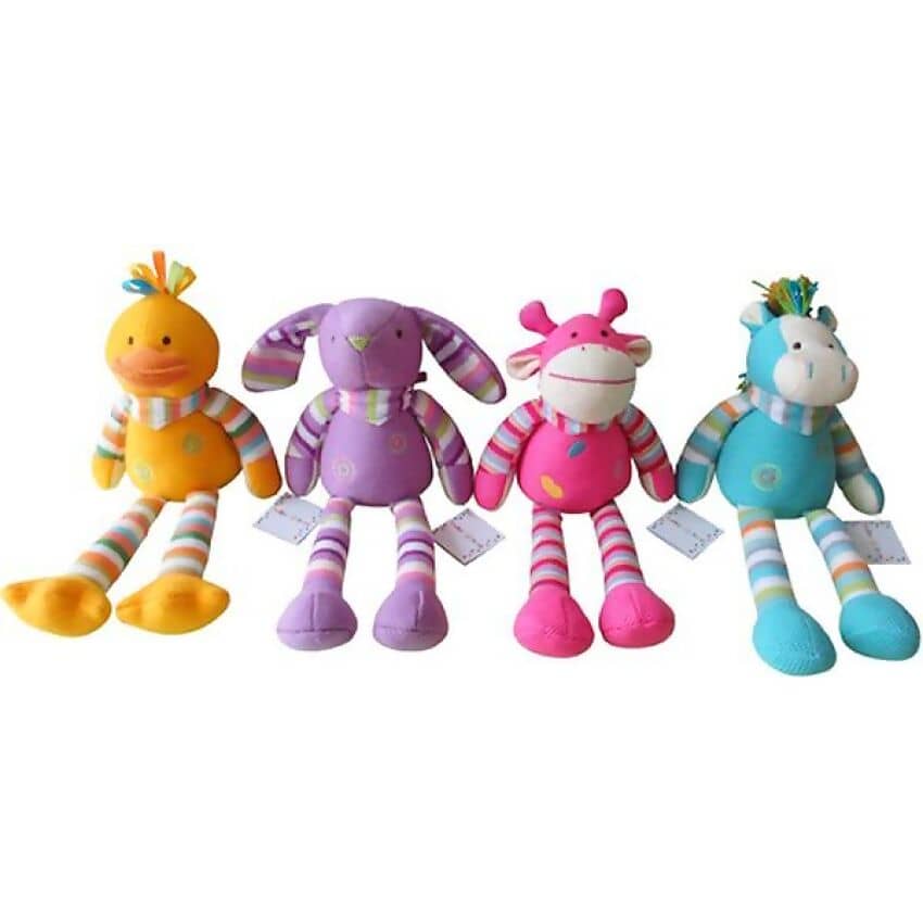 Cotton Candy - Baby Boo Knit Farm Animal Rattle 35cm Assorted Plush (1 Unit Only Will Be Selected At Random)