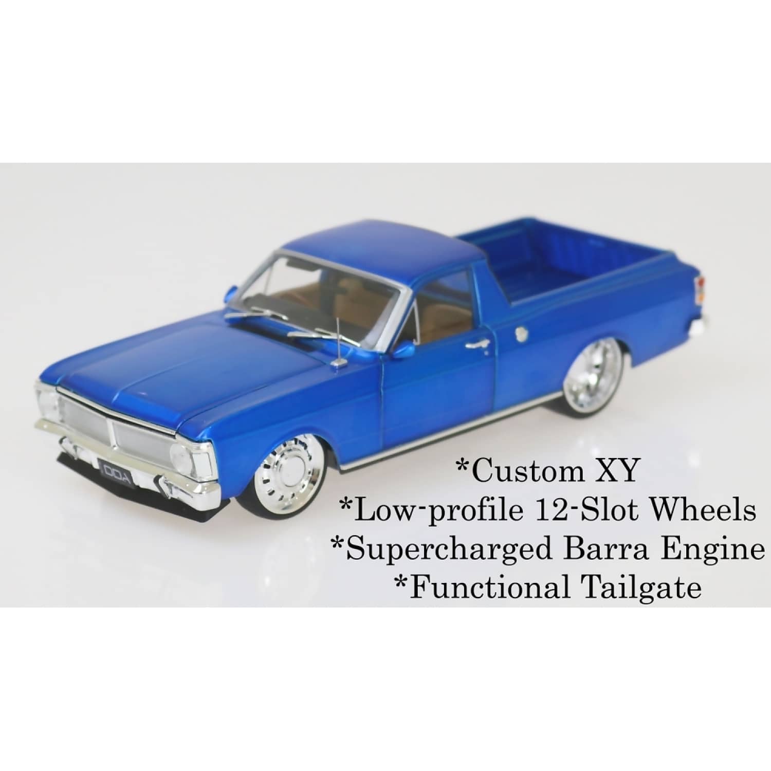 DDA COLLECTIBLES - 1:24 SCALE - BLUE CUSTOM XY FORD FALCON UTE - DIECAST MODEL