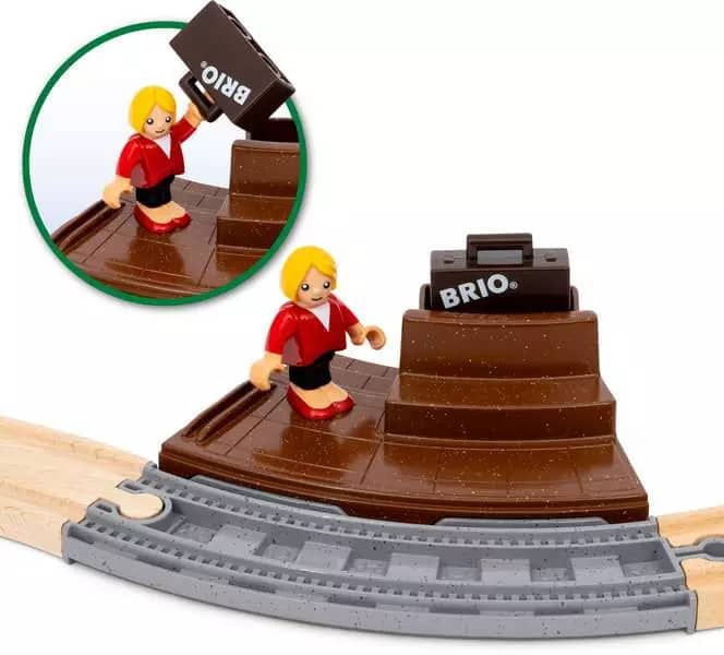 BRIO World - Wooden Train Set Starter Travel Train Set 22pce