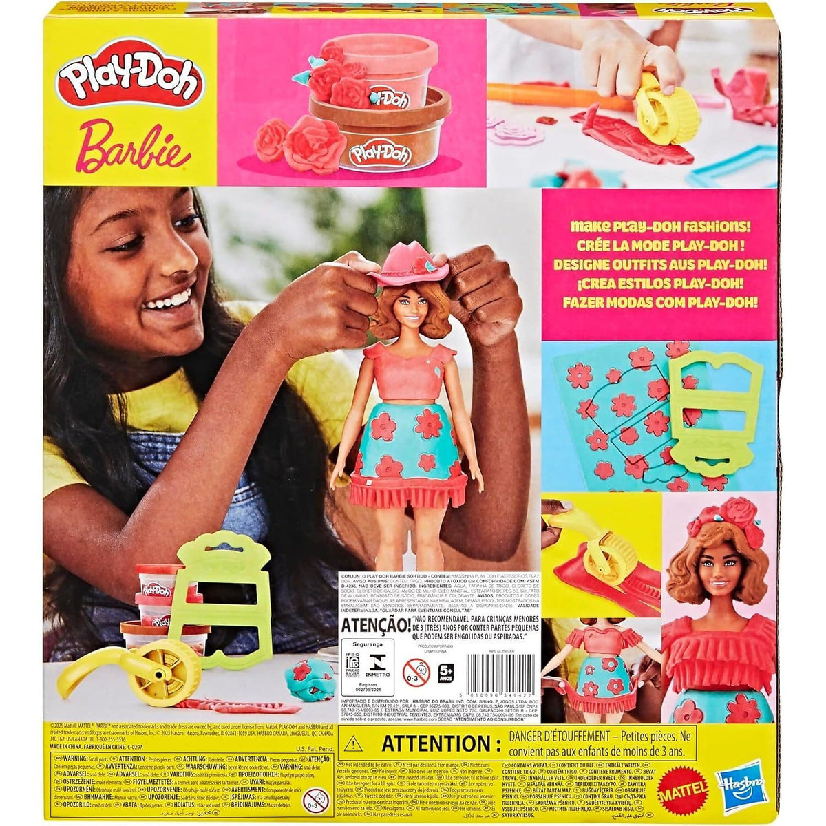 Play-Doh - Barbie Florals & Fringe Doll Set - Hasbro