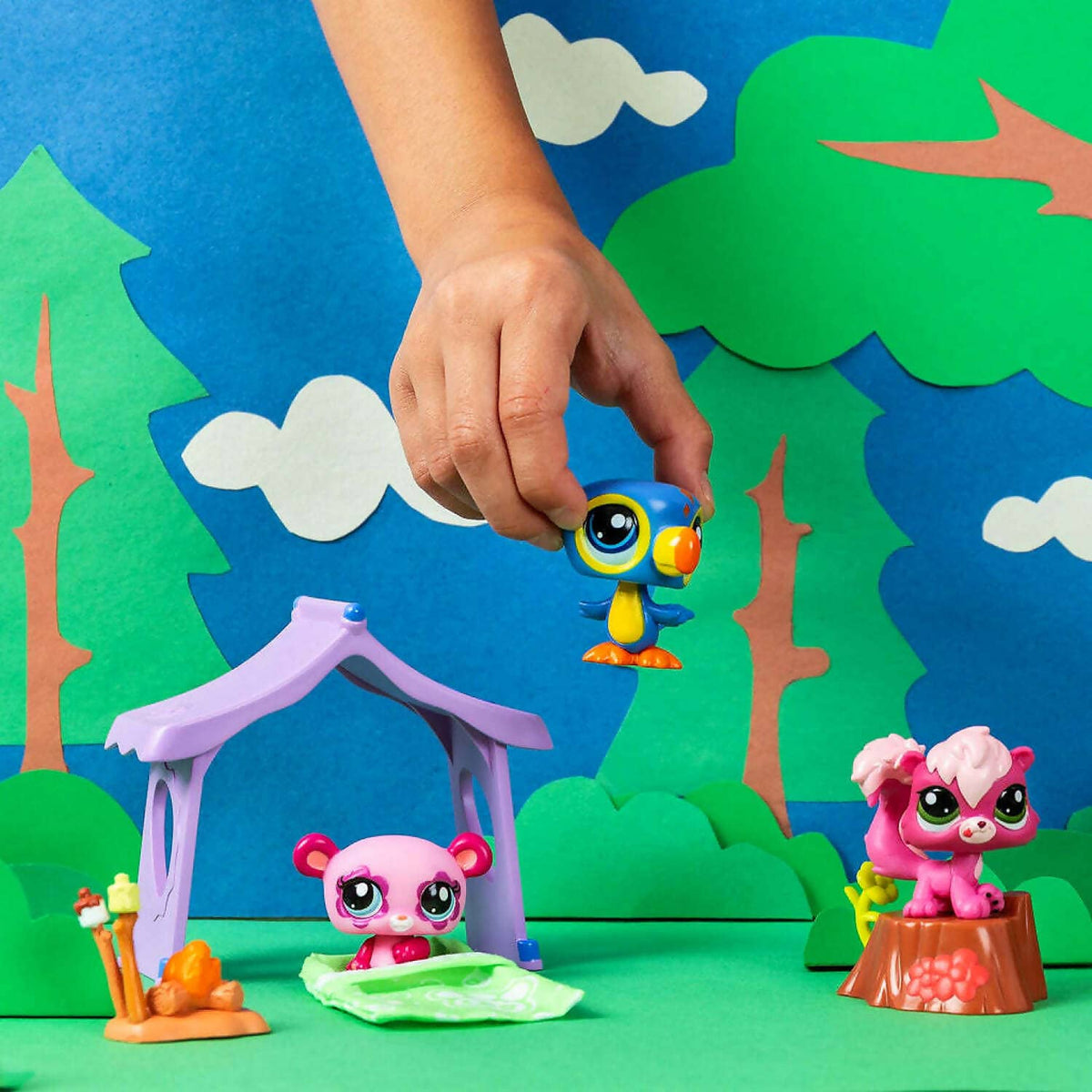Littlest Pet Shop - Camping Set 3 Pack Figurine Playset