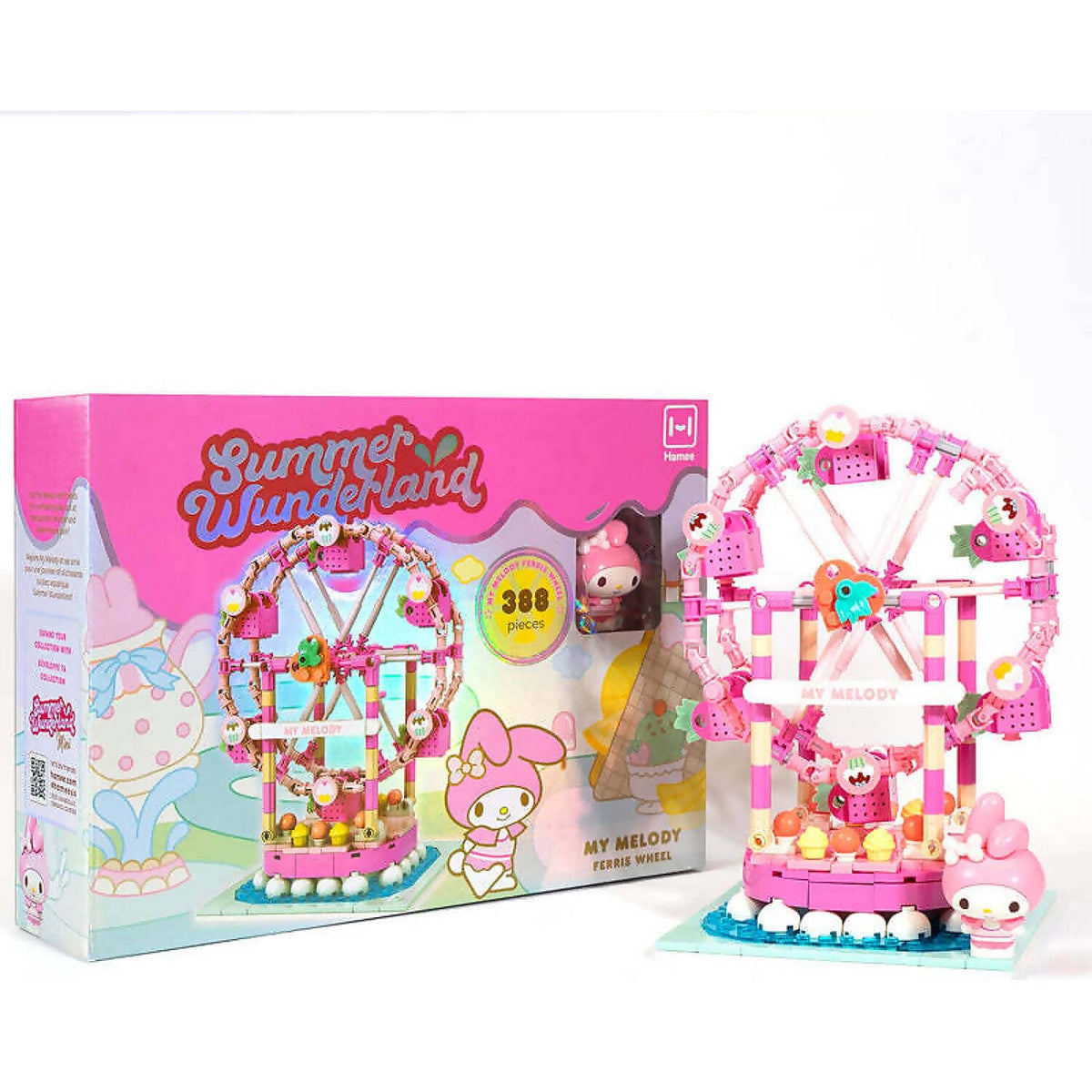 Hello Kitty - and Friends - YuMe Blocks Summer Wunderland - My Melody Ferris Wheel 388 Pieces