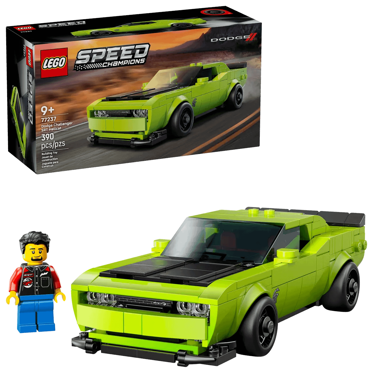 LEGO® 77237 Dodge Challenger SRT Hellcat Sports Car - SPEED Champions