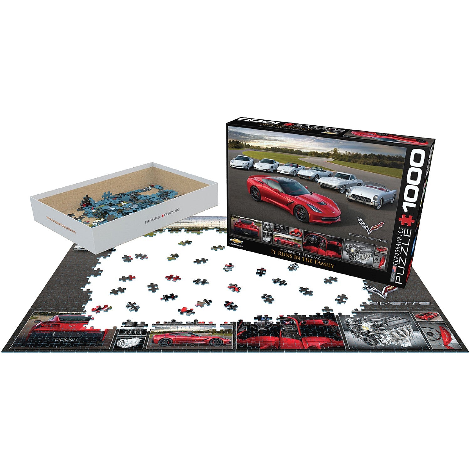 Eurographics - 2014 Corvette Stingray It Runs in the Family Jigsaw Puzzle 1000 Pieces
