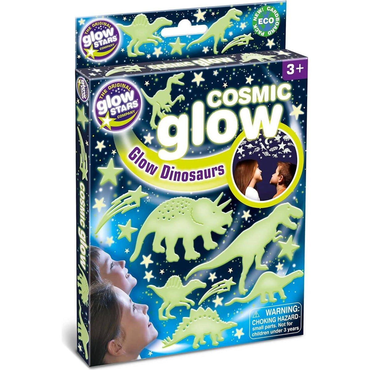 Brainstorm Toys - The Original Glowstars Company Glow in The Dark Cosmic Glow - Glow Donosaurs