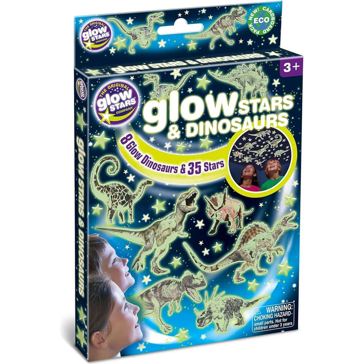 Brainstorm Toys - The Original Glowstars Company Glow in The Dark - Stars & Dinosaurs