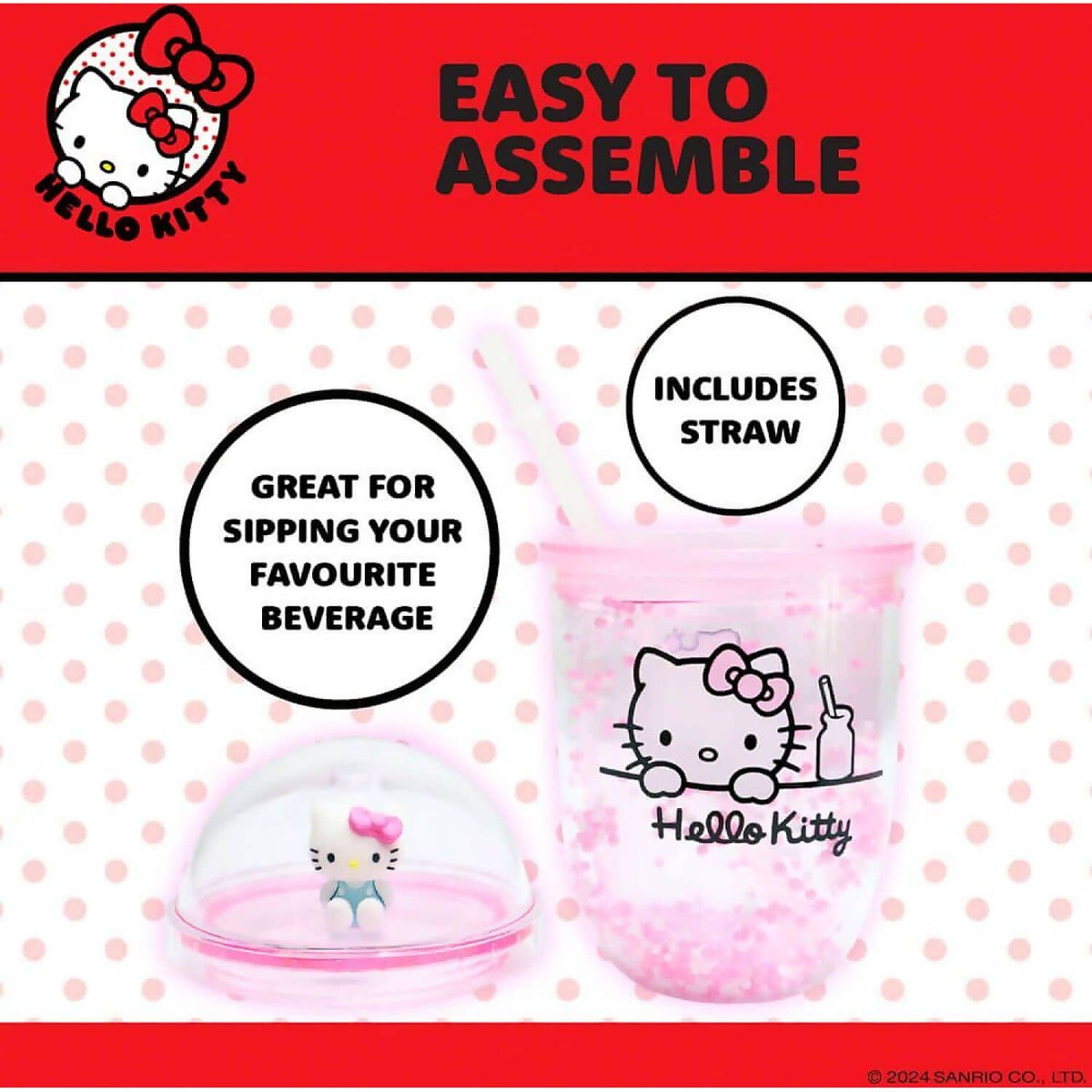 Hello Kitty - and Friends - Hello Kitty Boba Cup 350ml - Jasnor